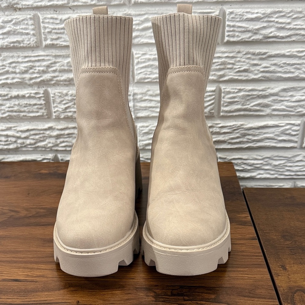 DV by Dolce Vita Cream Ankle Boots